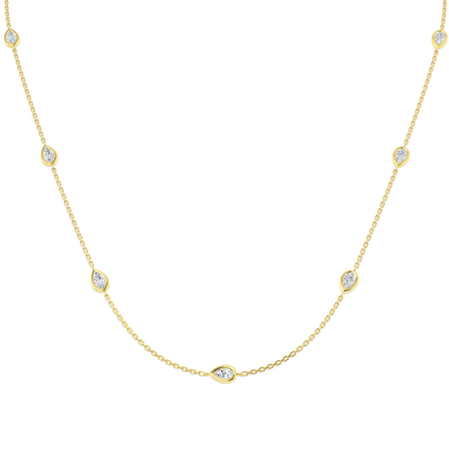 9ct Yellow Gold 1.57ct Laboratory Grown CVD Necklace