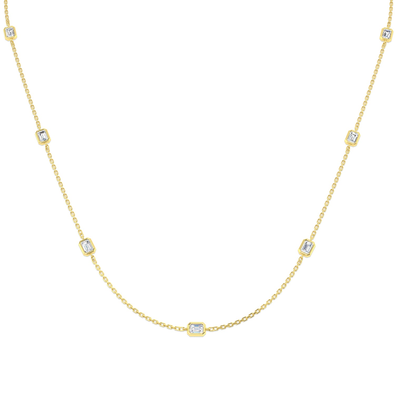 9ct Yellow Gold 1.58ct Laboratory Grown CVD Necklace