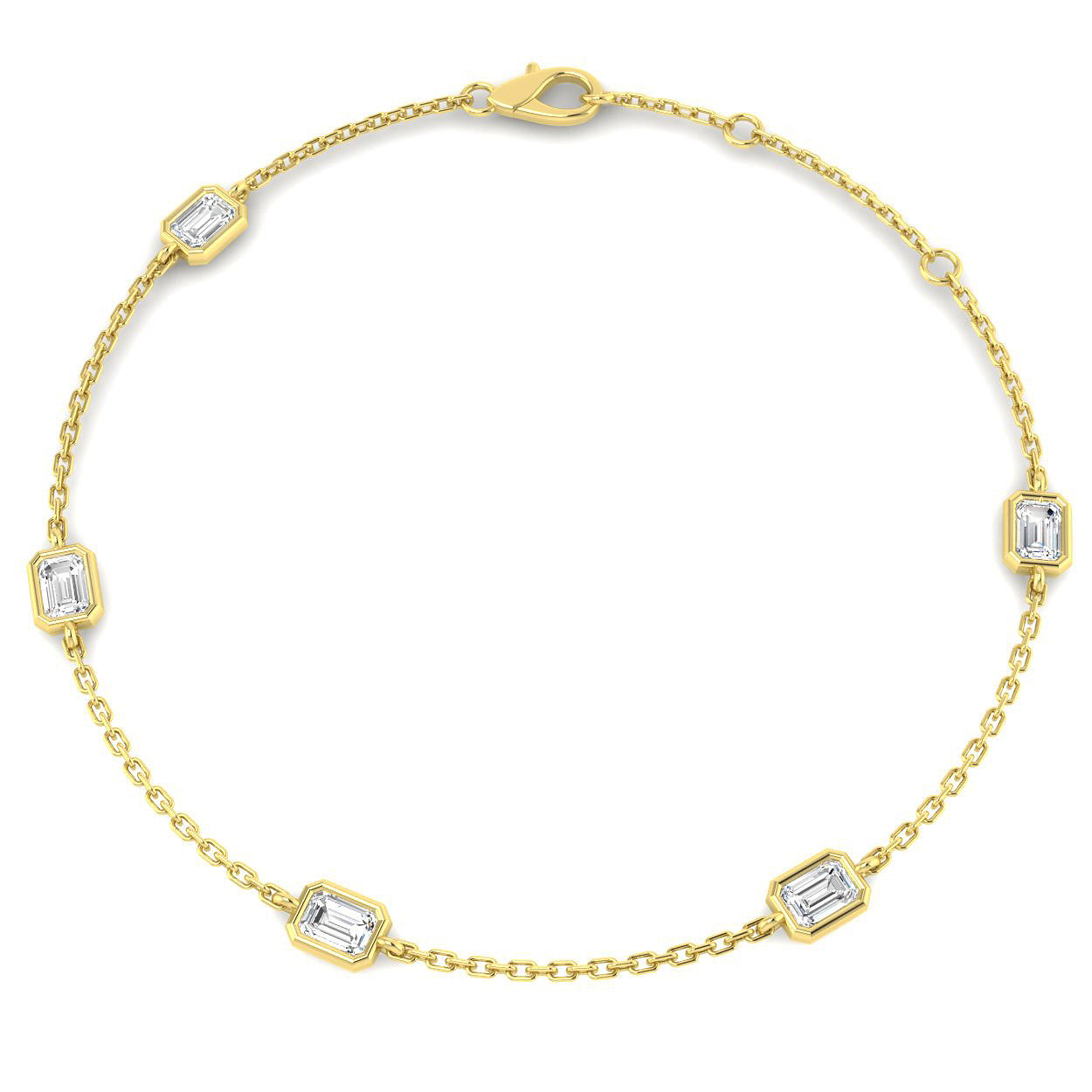 9ct Yellow Gold 1.00ct Laboratory Grown CVD Bracelet