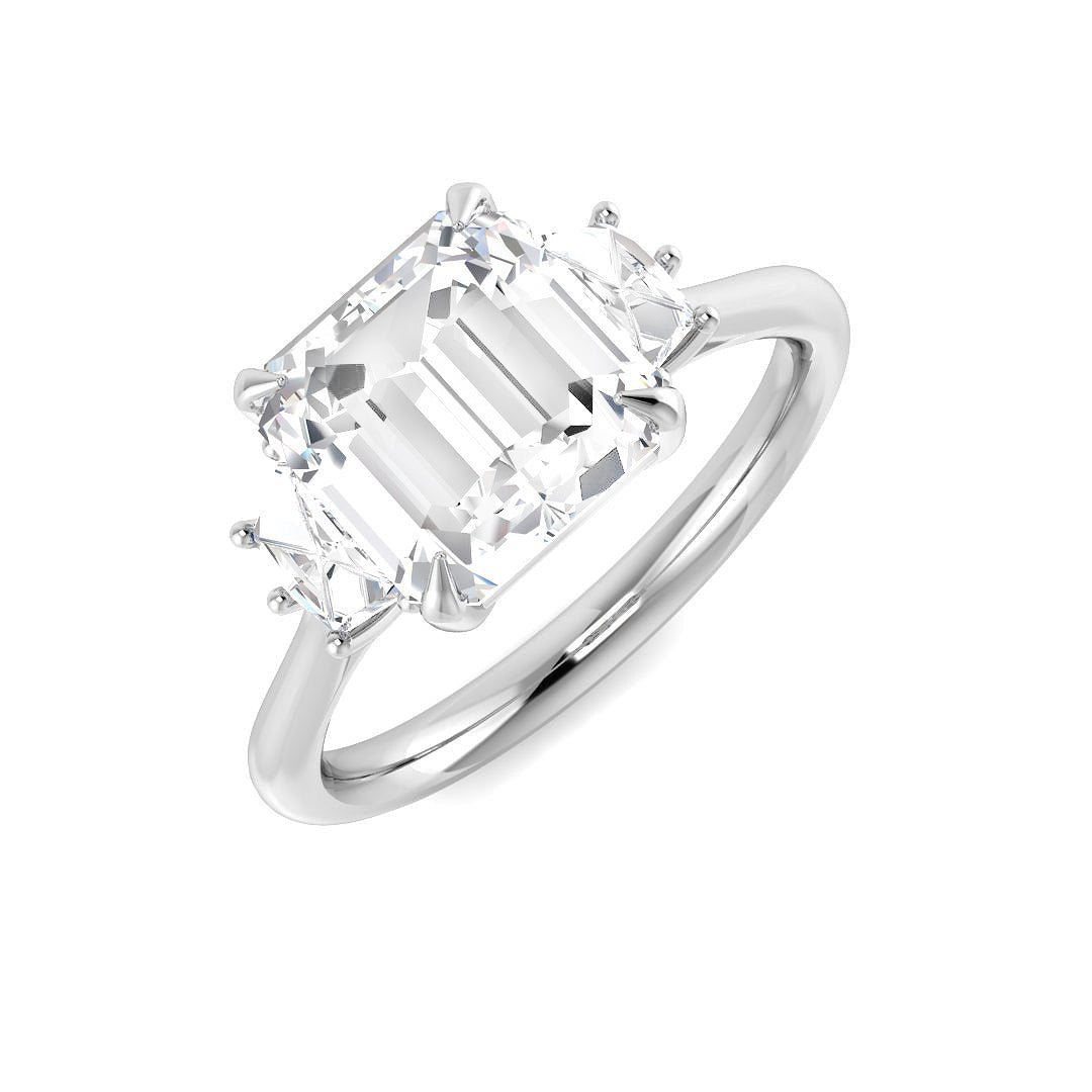 9ct White Gold 3.40ct Laboratory Grown CVD Ring
