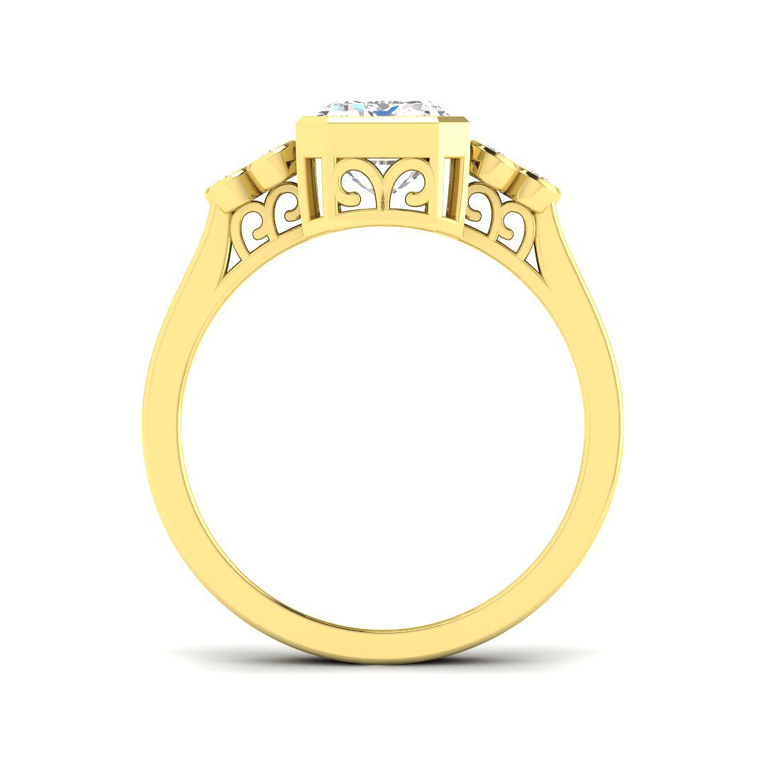 9ct Yellow Gold 2.13ct E VS1 Laboratory Grown CVD Ring