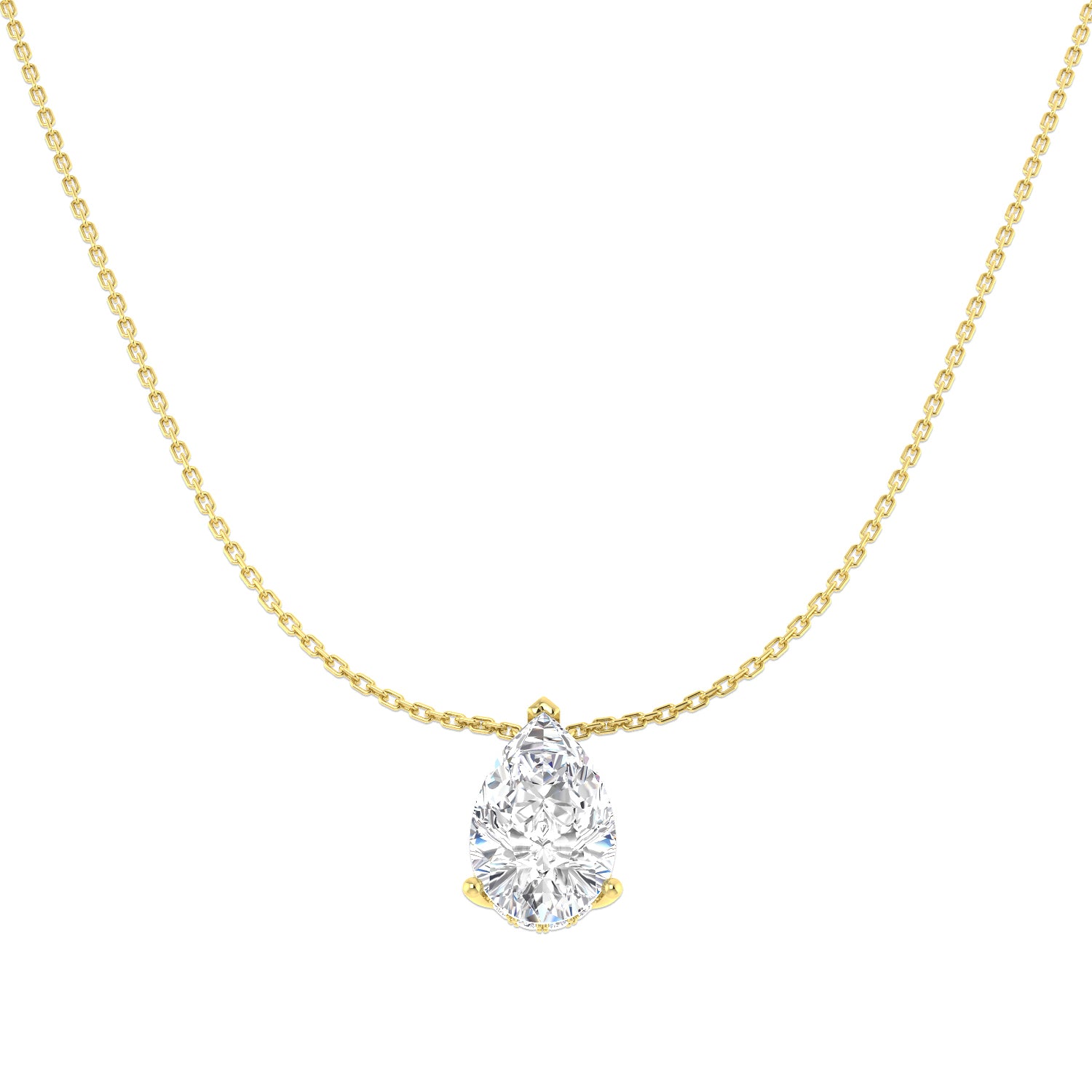 9ct Yellow Gold 0.57ct Laboratory Grown CVD Necklace