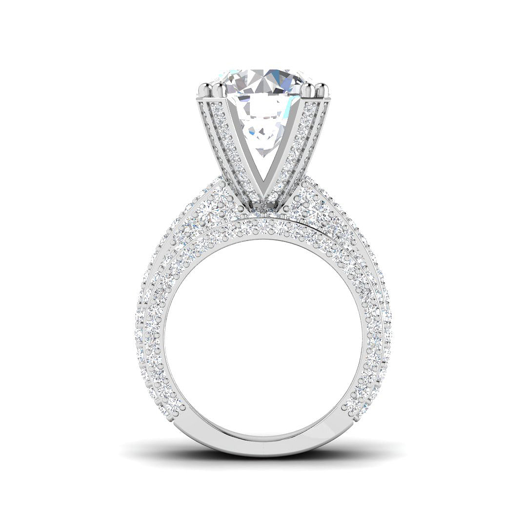9ct White Gold 8.55ct E VS2 Laboratory Grown CVD Ring