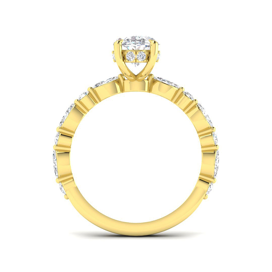 9ct Yellow Gold 2.07ct E VS2 Laboratory Grown CVD Ring