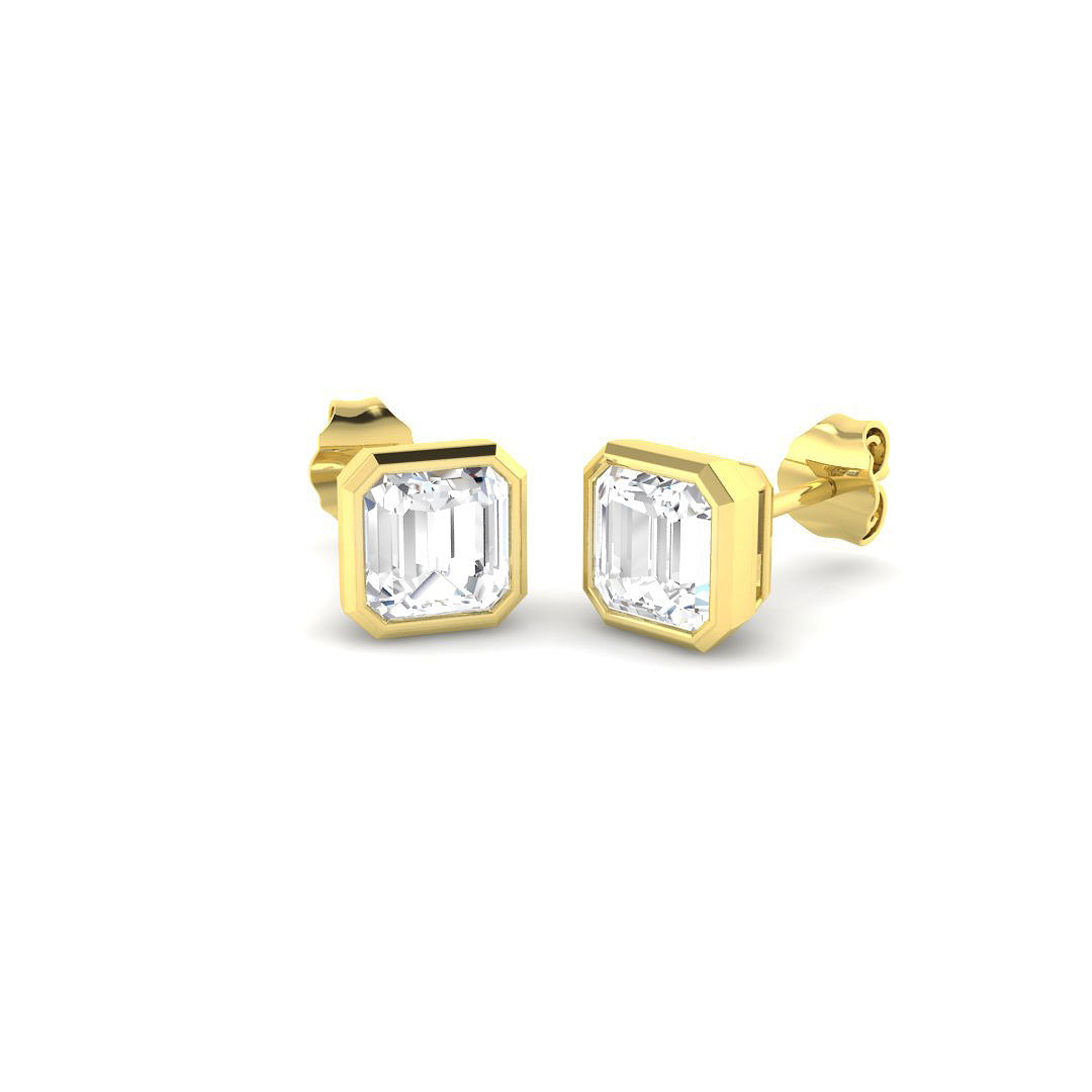 9ct Yellow Gold 2.25ct Laboratory Grown CVD Earrings
