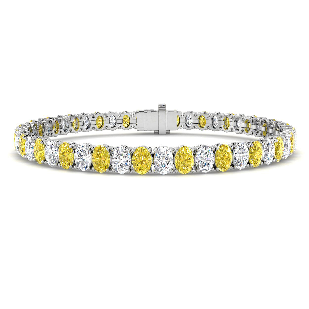 9ct White Gold 13.95ct Laboratory Grown CVD Bracelet
