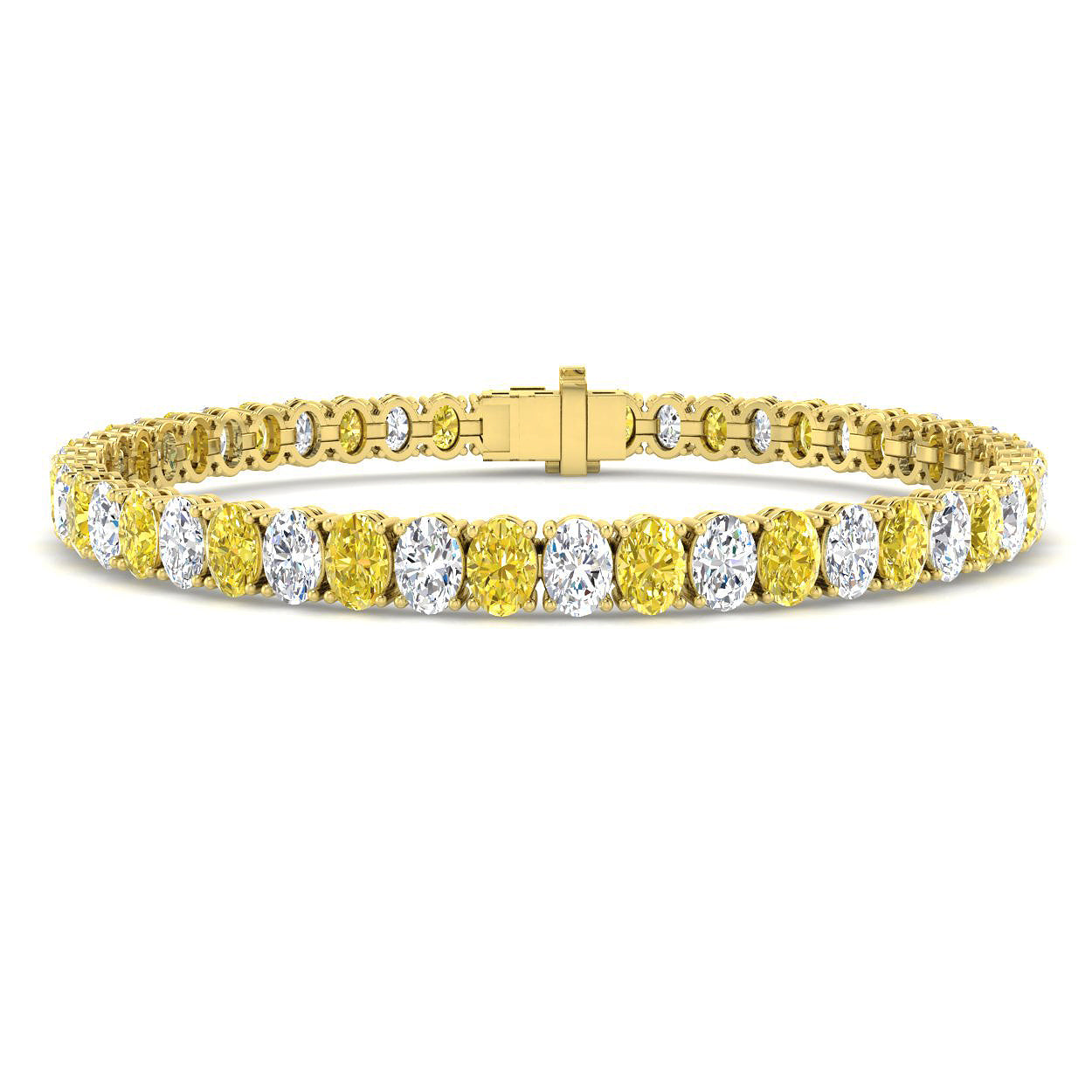 9ct Yellow Gold 13.95ct Laboratory Grown CVD Bracelet