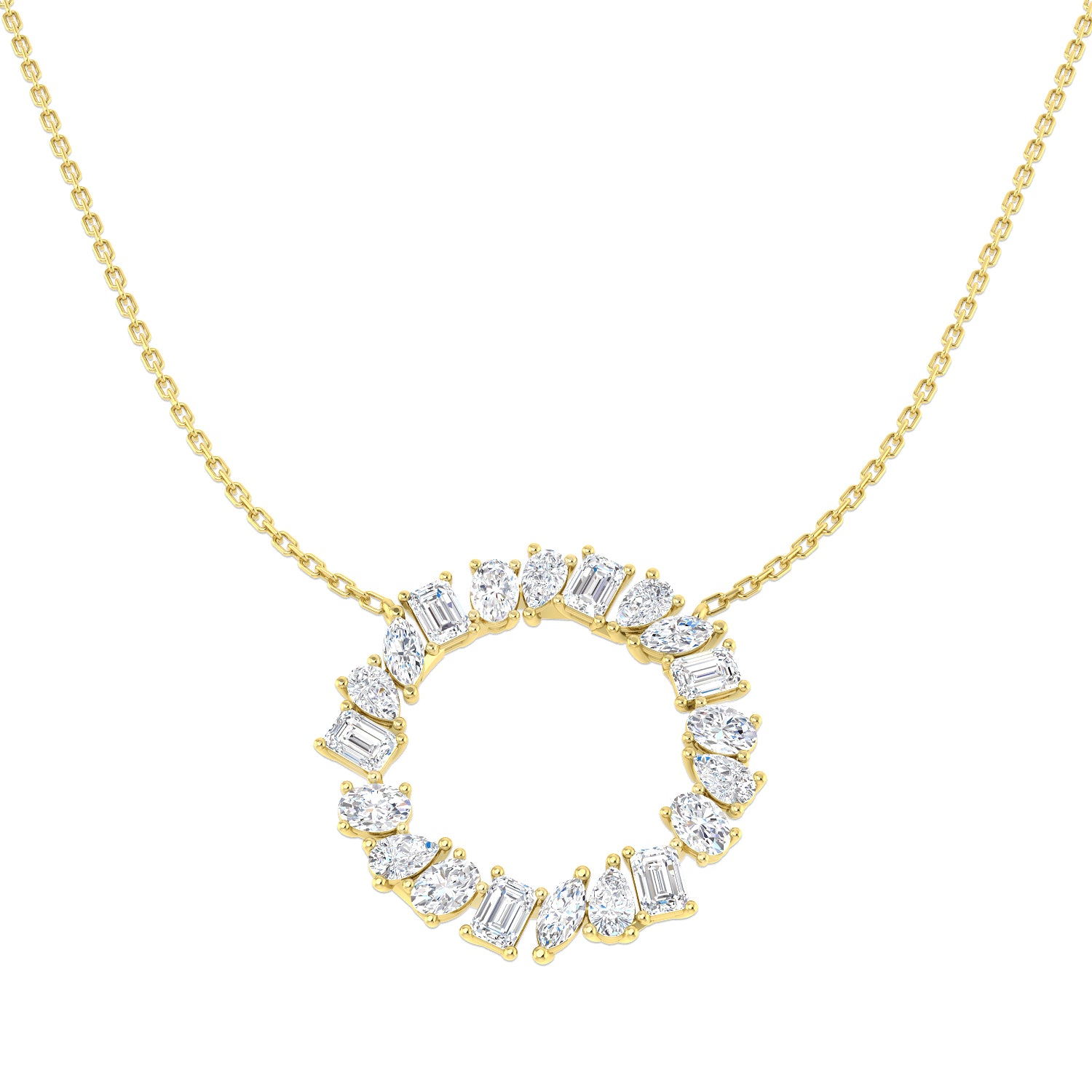 9ct Yellow Gold 2.29ct Laboratory Grown CVD Necklace