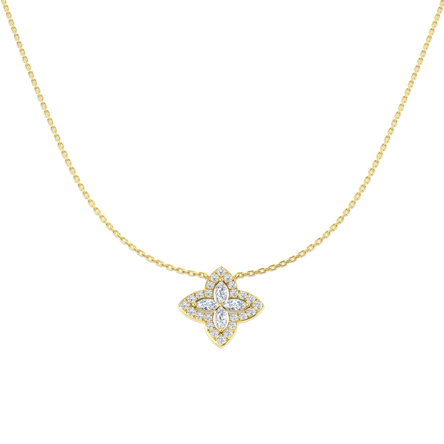 9ct Yellow Gold 0.88ct Laboratory Grown CVD Necklace