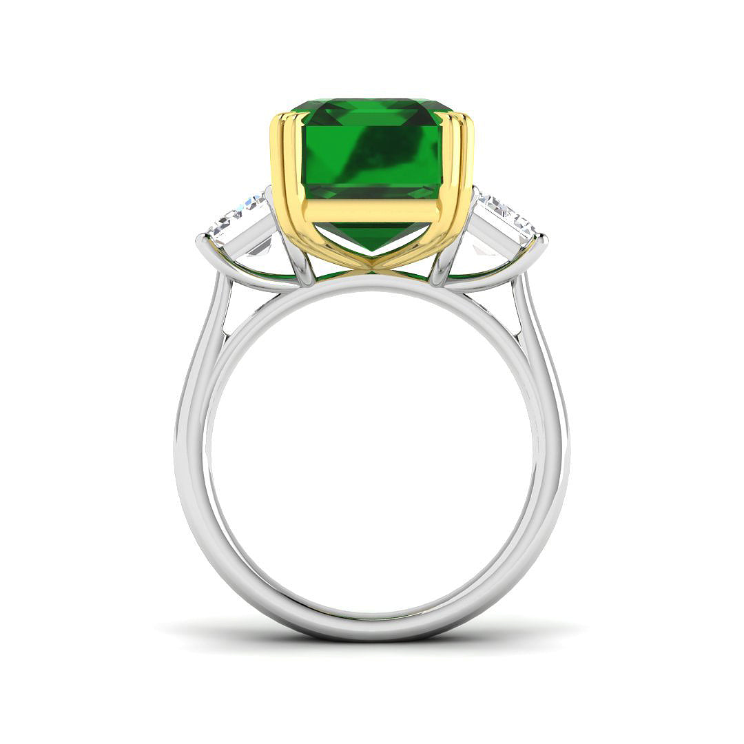 18ct Two-Tone Gold 7.99ct E VS2 CVD Ring