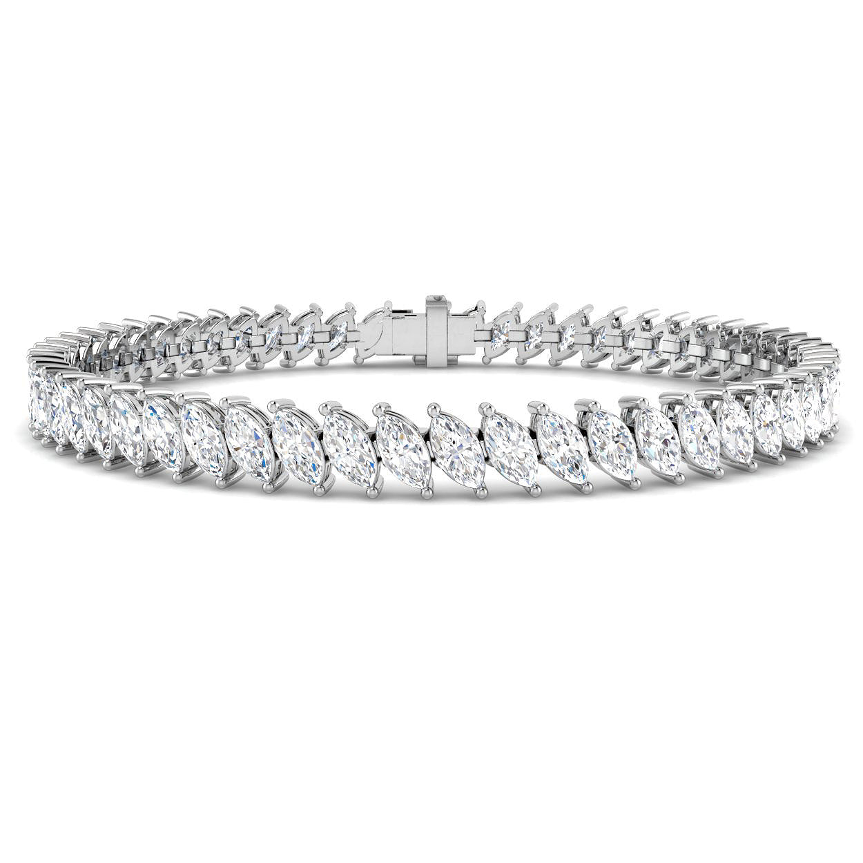 9ct White Gold 8.63ct Laboratory Grown CVD Bracelet