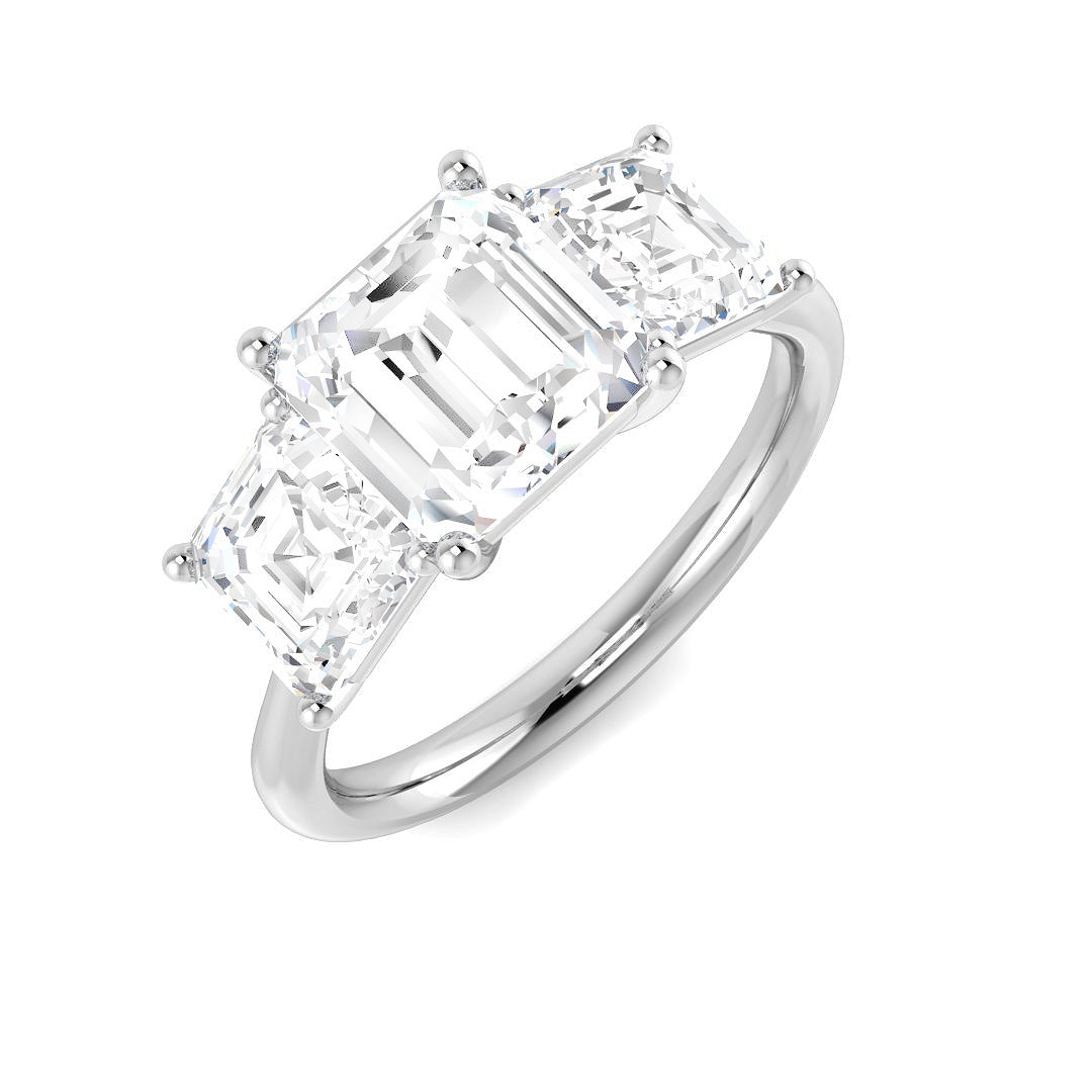 9ct White Gold 4.11ct Laboratory Grown CVD Ring