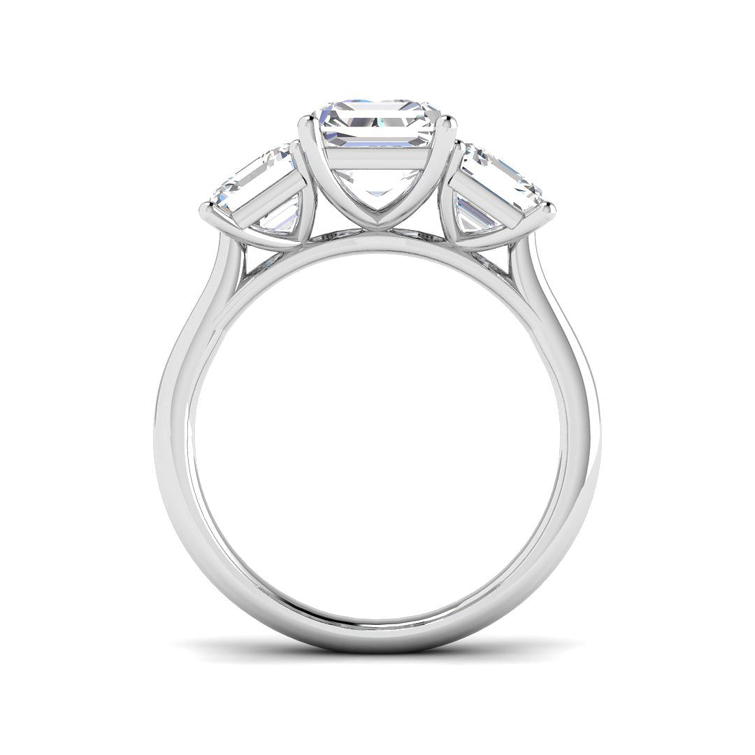 9ct White Gold 4.11ct Laboratory Grown CVD Ring