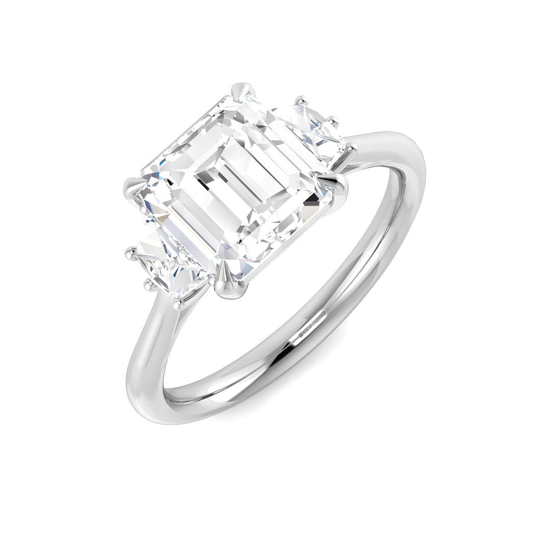 9ct White Gold 2.89ct Laboratory Grown CVD Ring