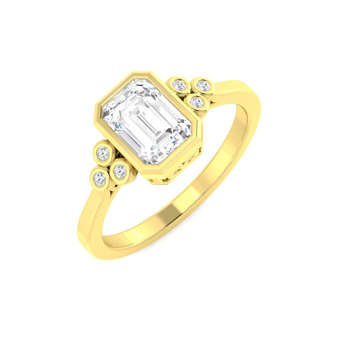 9ct Yellow Gold 1.07ct E VS2 Laboratory Grown CVD Ring