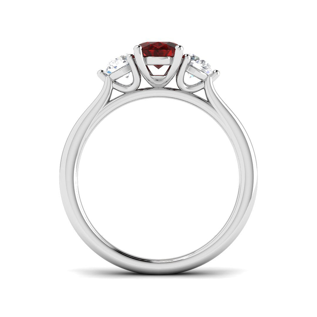 9ct White Gold 1.41ct Ruby Ring
