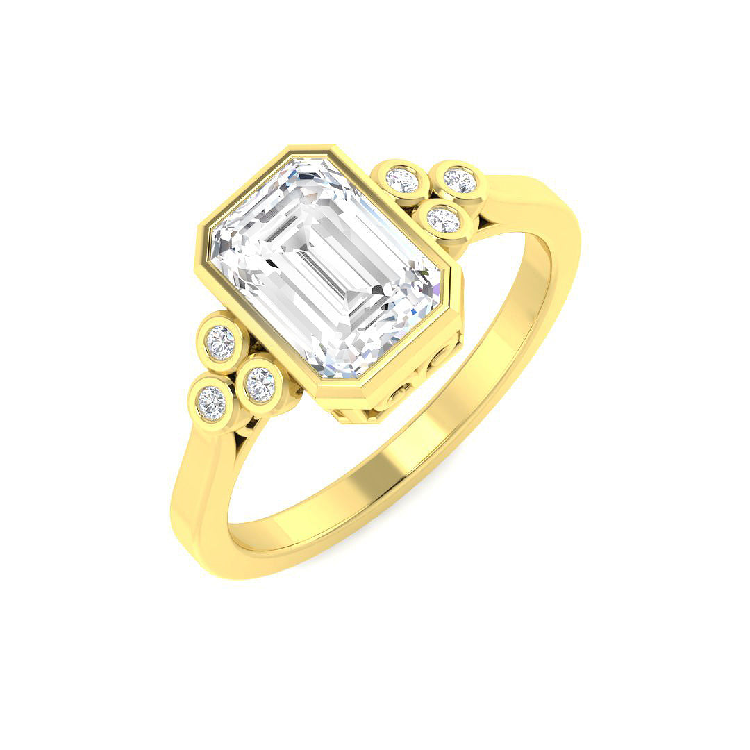 9ct Yellow Gold 1.57ct D VS1 Laboratory Grown CVD Ring
