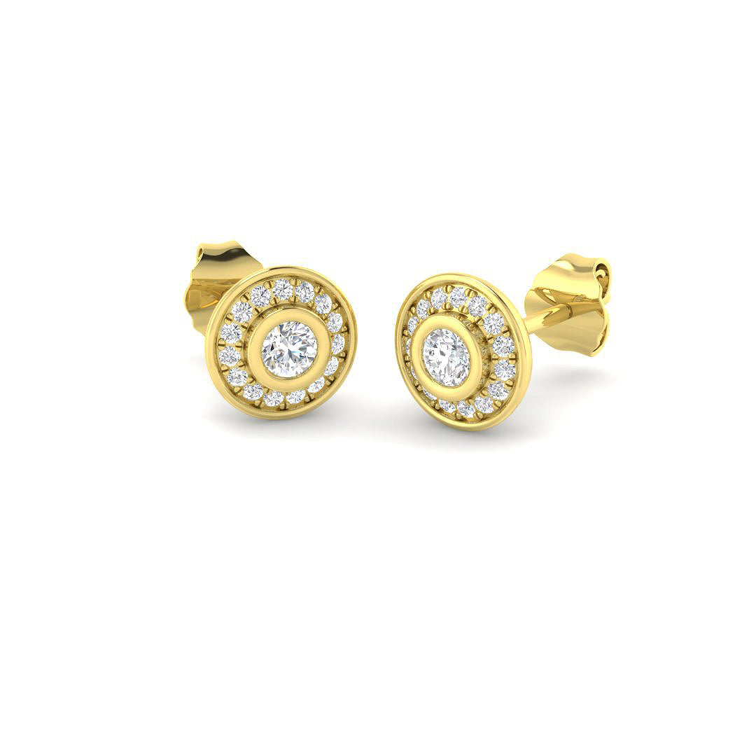 9ct Yellow Gold 0.31ct G SI2 Diamond Earrings