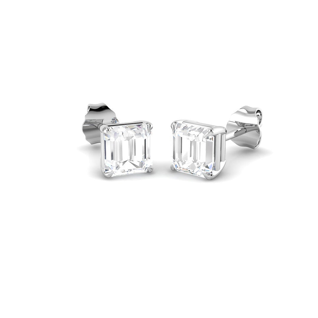 9ct White Gold 2.01ct Laboratory Grown CVD Earrings
