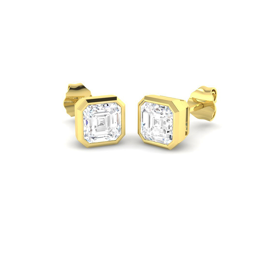 9ct Yellow Gold 1.96ct Laboratory Grown CVD Earrings