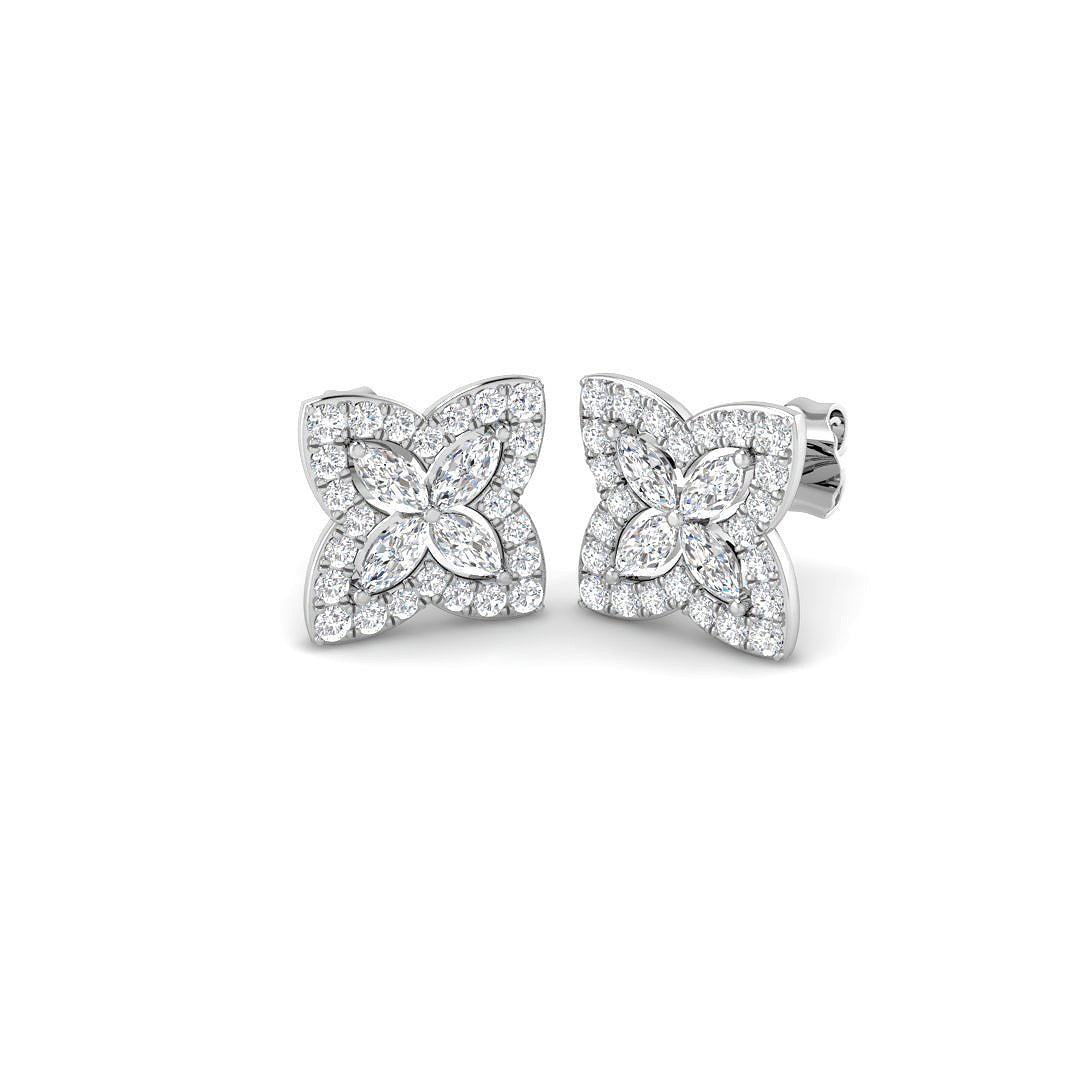 9ct White Gold 1.05ct Laboratory Grown CVD Earrings