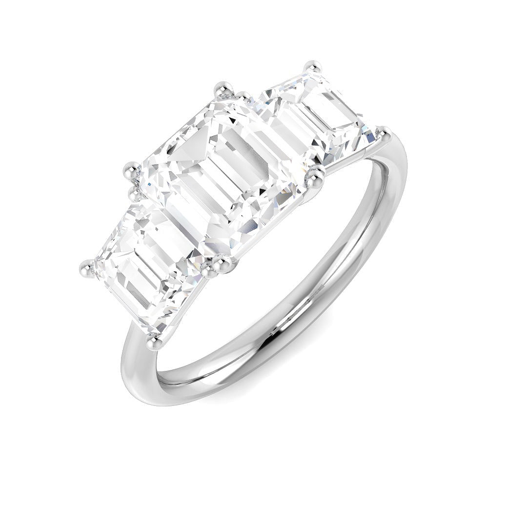 Platinum 3.88ct Laboratory Grown CVD Ring