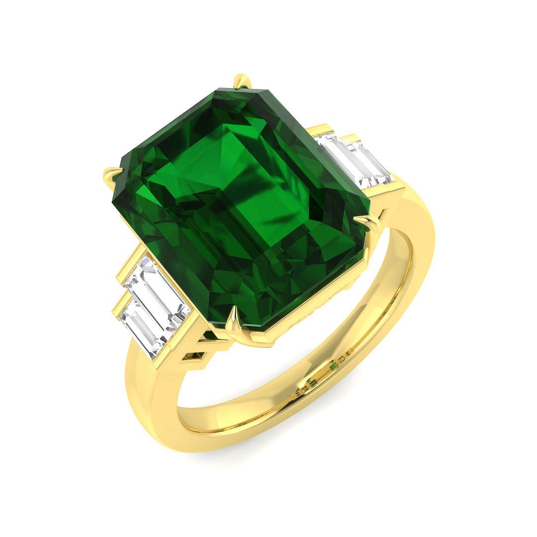 18ct Yellow Gold 8.55ct Emerald Ring