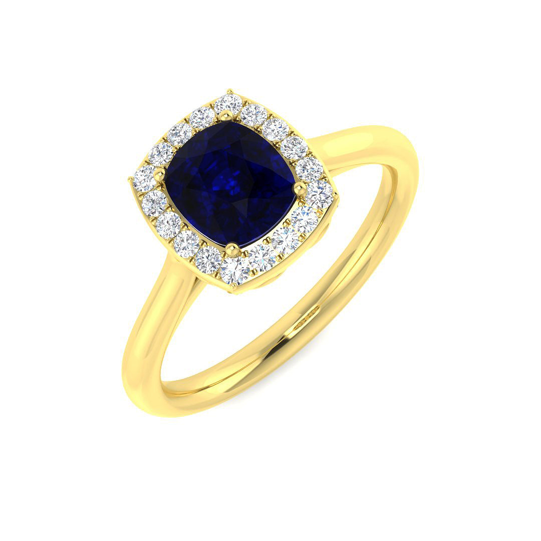 9ct Yellow Gold 1.46ct Blue Sapphire Ring