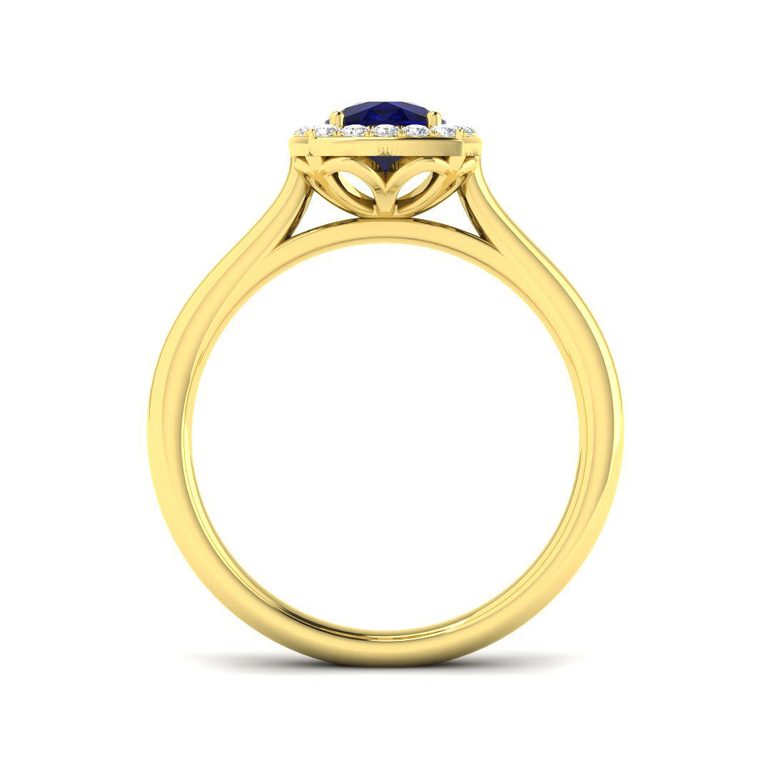 9ct Yellow Gold 1.46ct Blue Sapphire Ring