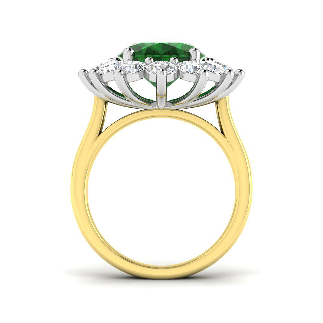 9ct Two-Tone Gold 9.31ct Emerald Ring