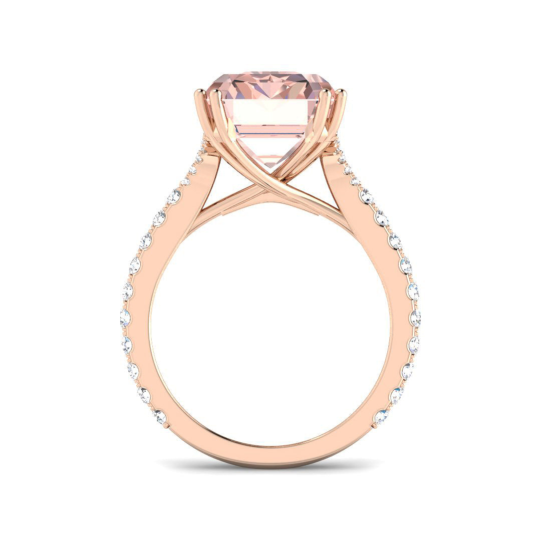 9ct Rose Gold 9.07ct G VS1 Laboratory Grown Lab Pink Diamond Ring