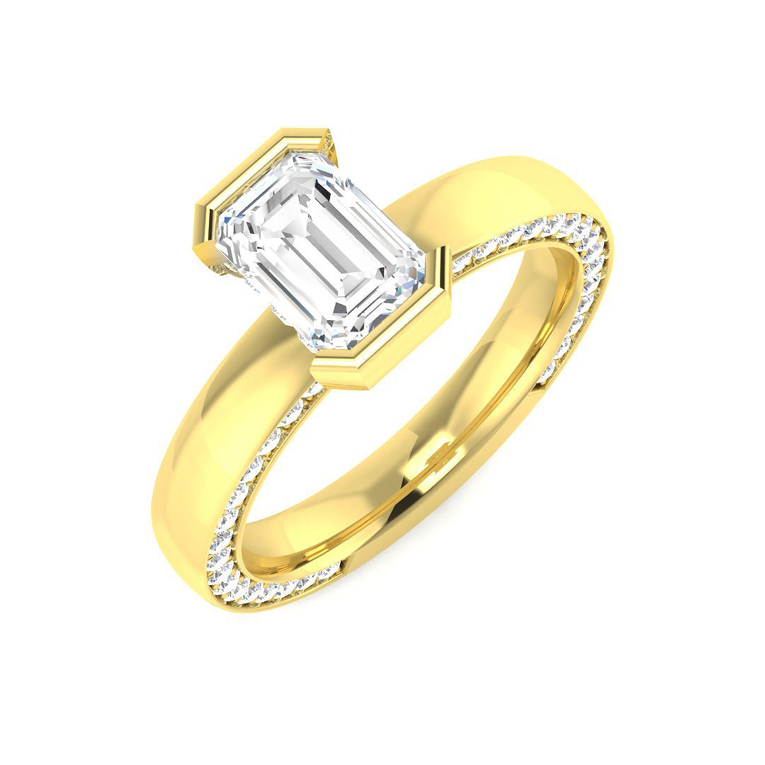 9ct Yellow Gold 1.76ct D VS2 Laboratory Grown CVD Ring
