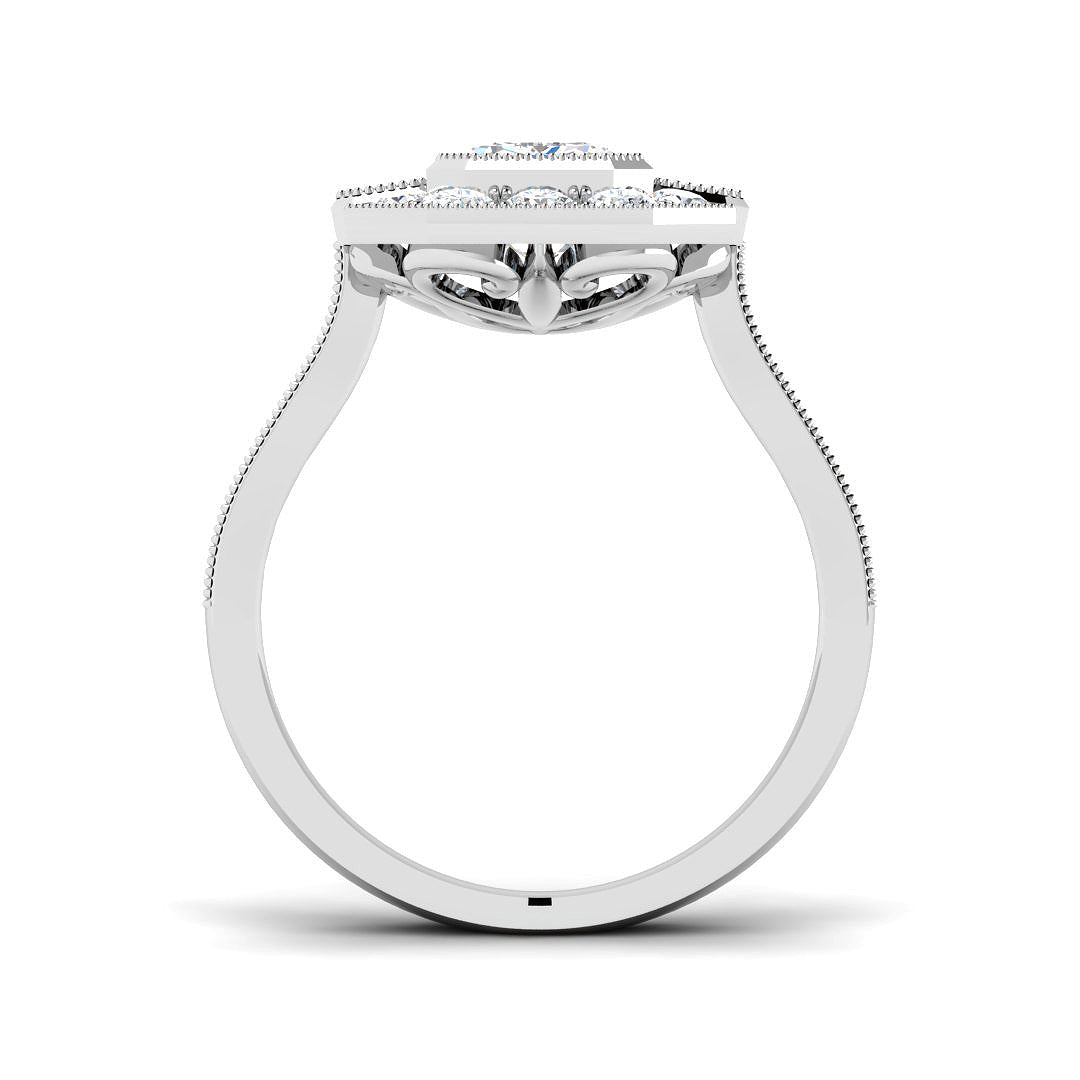 9ct White Gold 2.58ct E VS2 Laboratory Grown CVD Ring