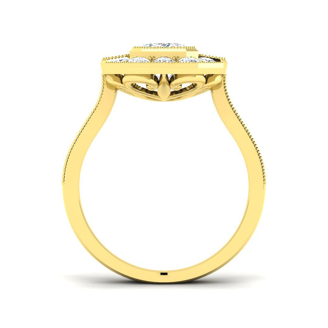 9ct Yellow Gold 2.58ct E VS2 Laboratory Grown CVD Ring