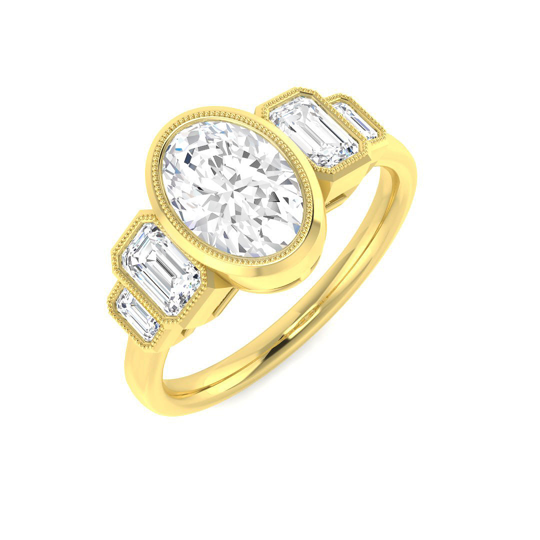 9ct Yellow Gold 1.69ct E VS2 Laboratory Grown CVD Ring