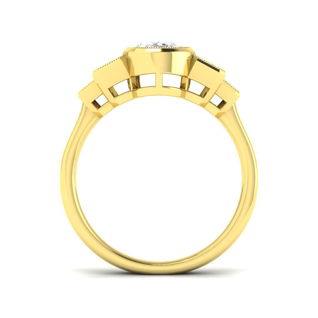 9ct Yellow Gold 1.69ct E VS2 Laboratory Grown CVD Ring
