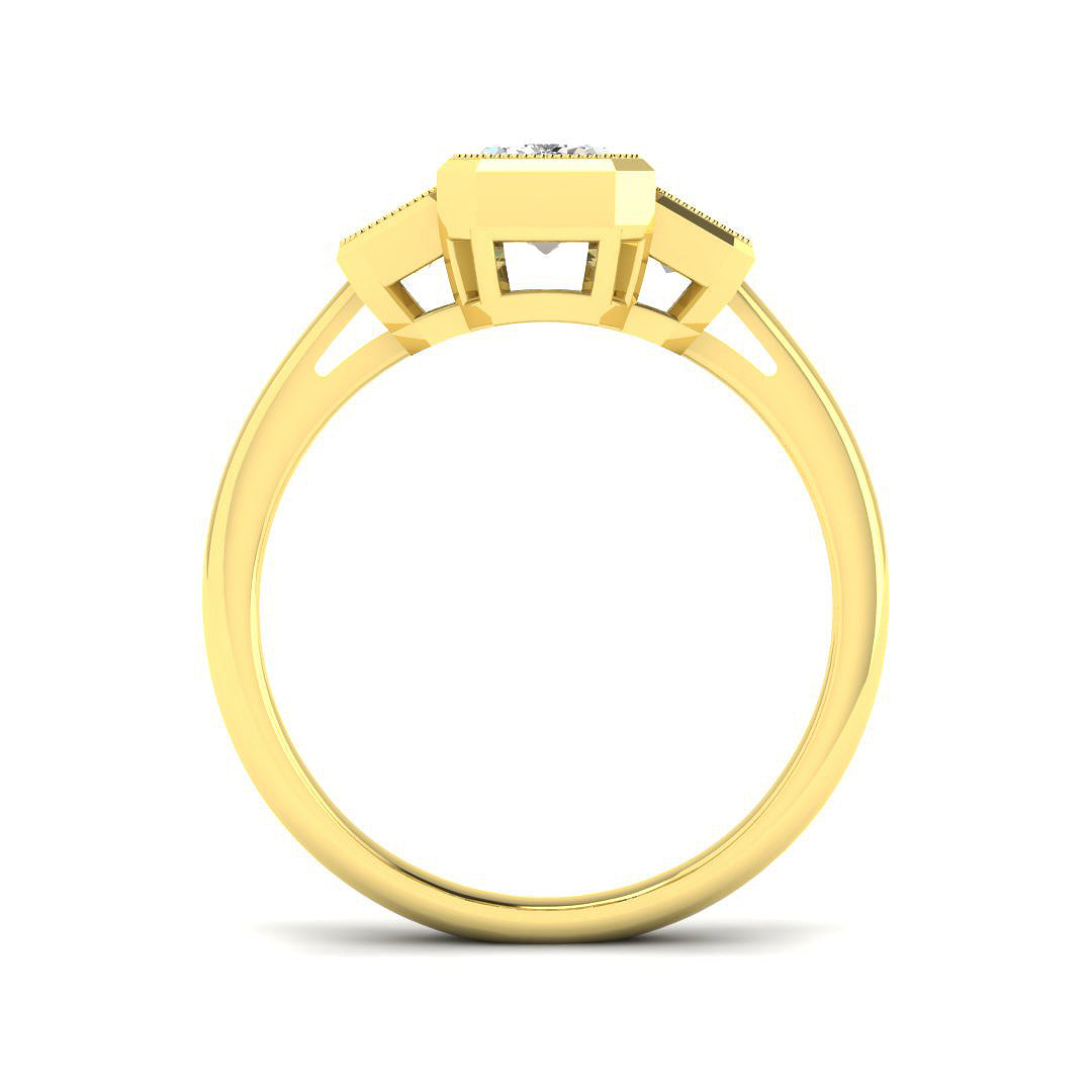 9ct Yellow Gold 1.59ct D VS1 Laboratory Grown CVD Ring