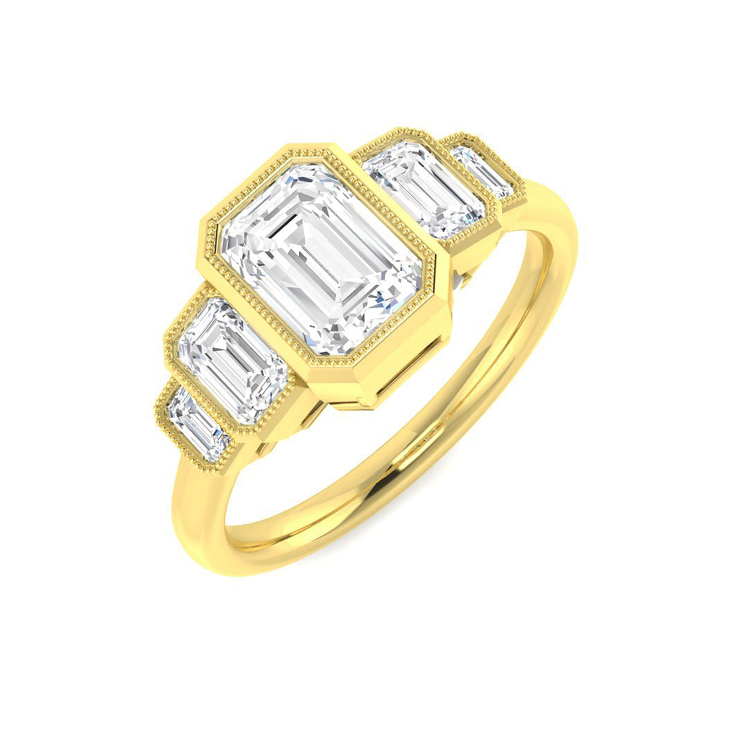 9ct Yellow Gold 1.70ct E VS2 Laboratory Grown CVD Ring