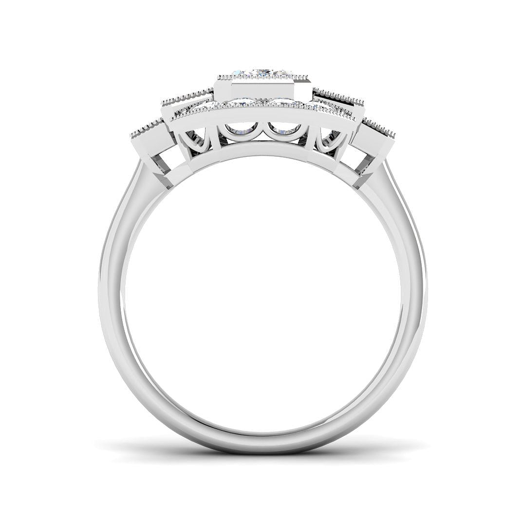 9ct White Gold 2.11ct D VS2 Laboratory Grown CVD Ring