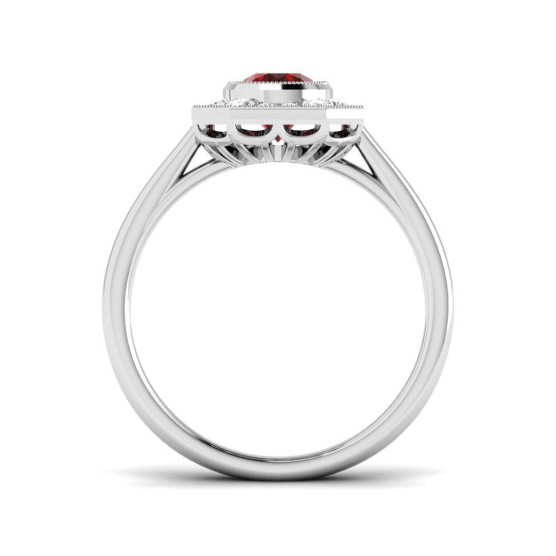 9ct White Gold 1.14ct Ruby Ring