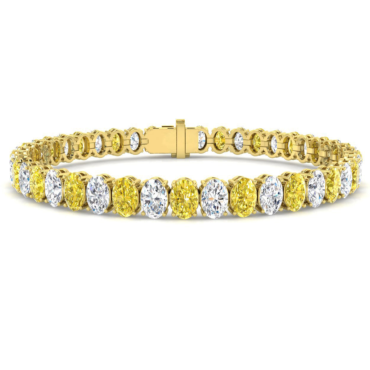 9ct Yellow Gold 19.36ct Laboratory Grown CVD Bracelet
