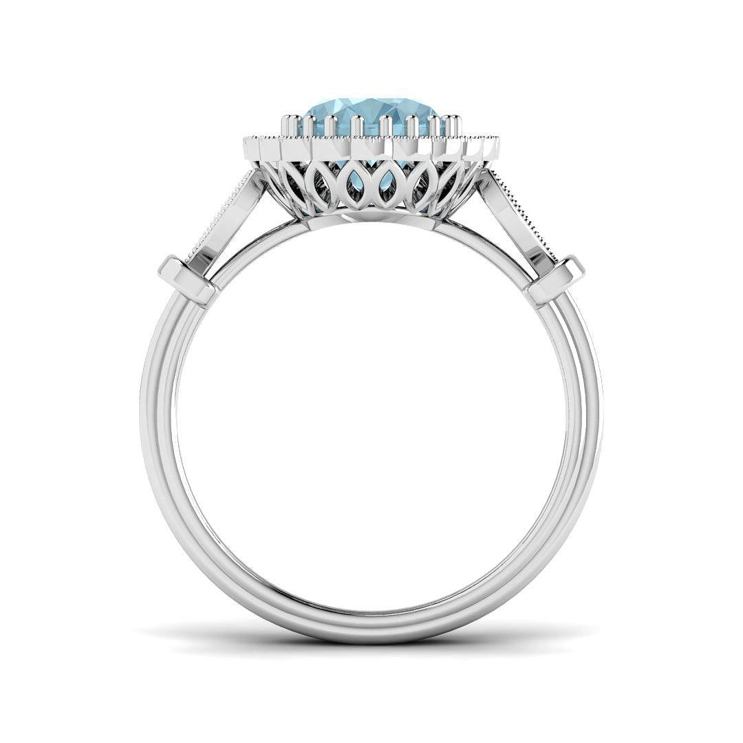 9ct White Gold 2.01ct Aquamarine Ring