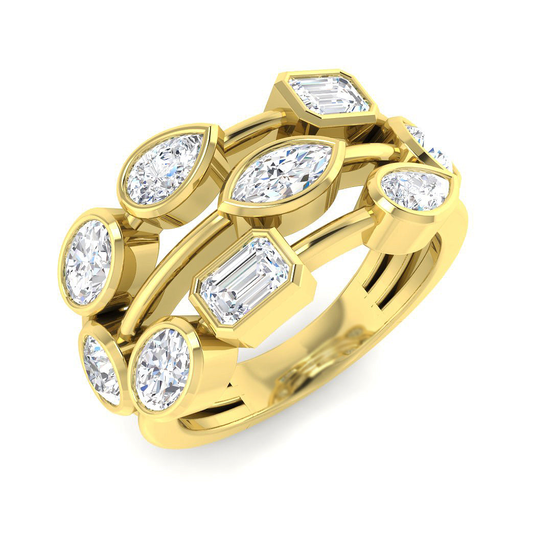 9ct Yellow Gold 2.08ct Laboratory Grown CVD Ring