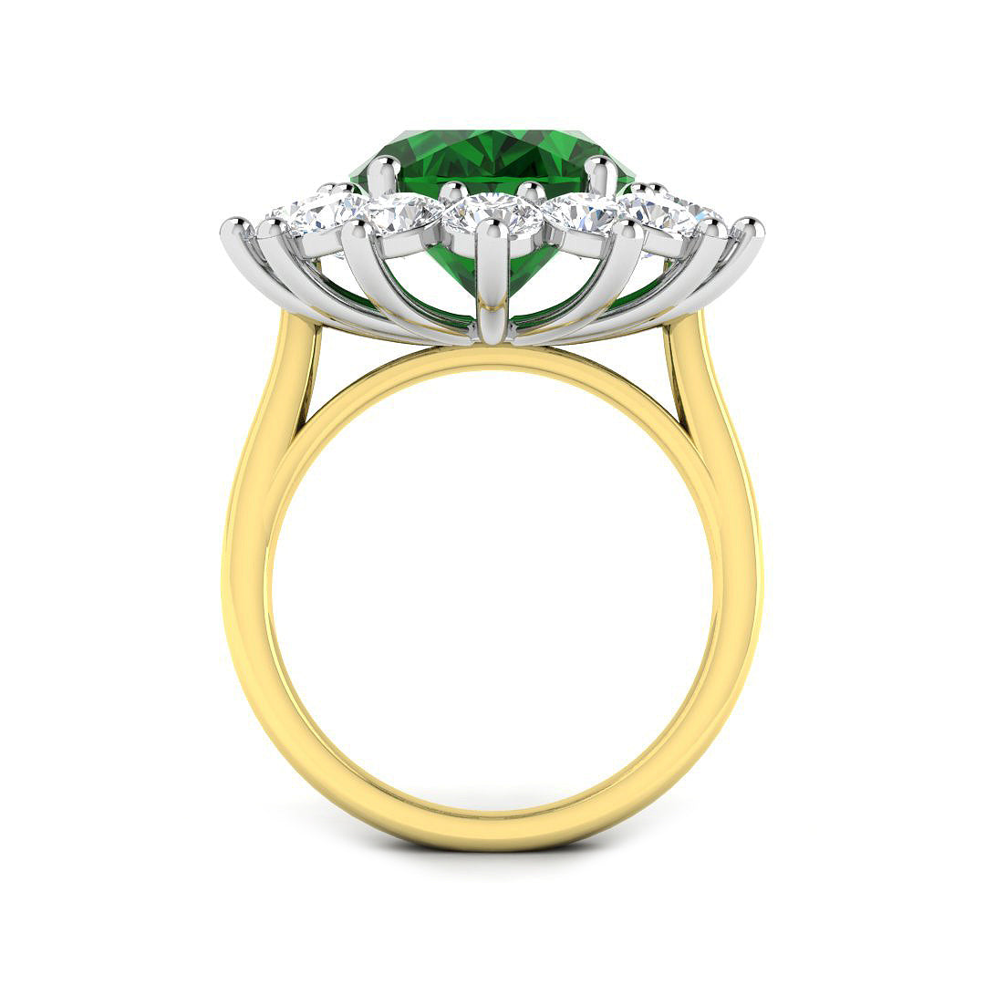 9ct Yellow Gold 12.67ct Emerald Ring