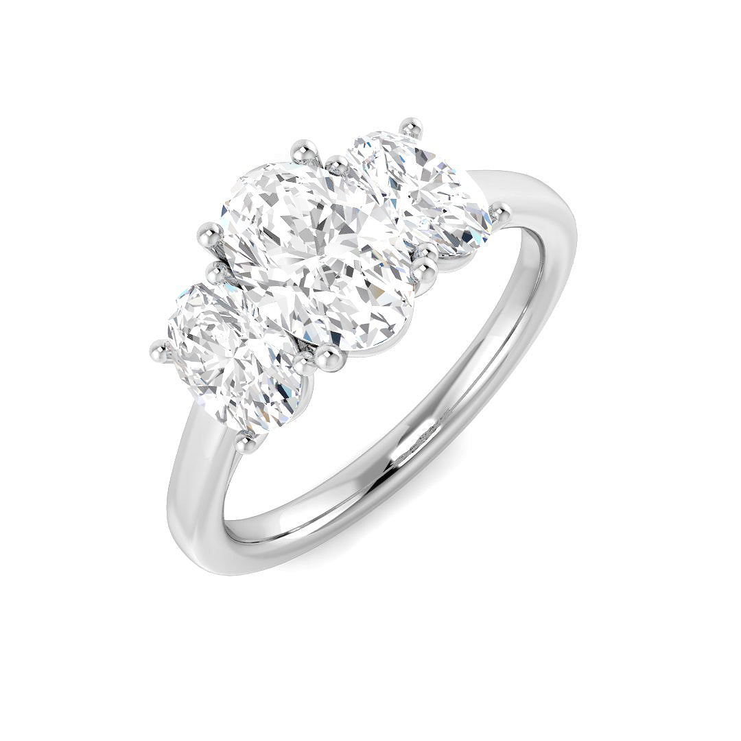 9ct White Gold 2.07ct D VS2 Laboratory Grown CVD Ring