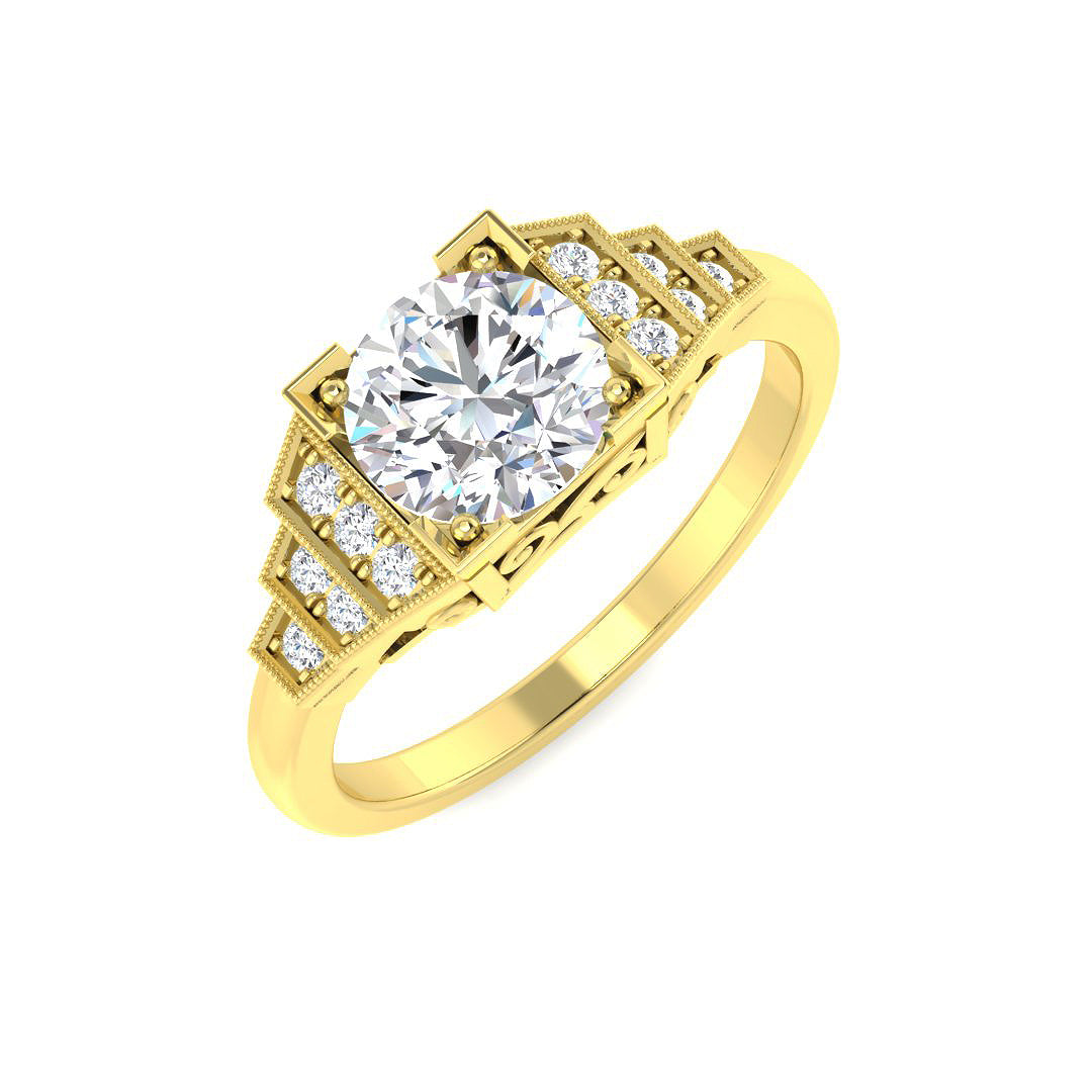 9ct Yellow Gold 1.20ct Laboratory Grown CVD Ring
