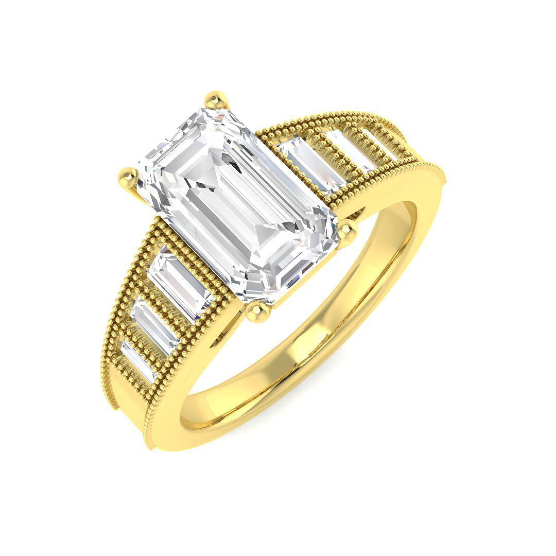 9ct Yellow Gold 2.56ct D VS2 Laboratory Grown CVD Ring