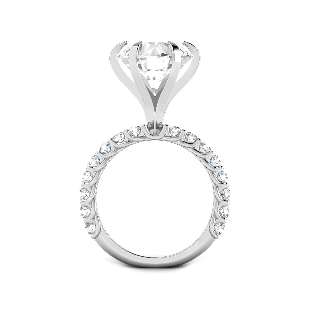 9ct White Gold 6.79ct E VS2 Laboratory Grown CVD Ring