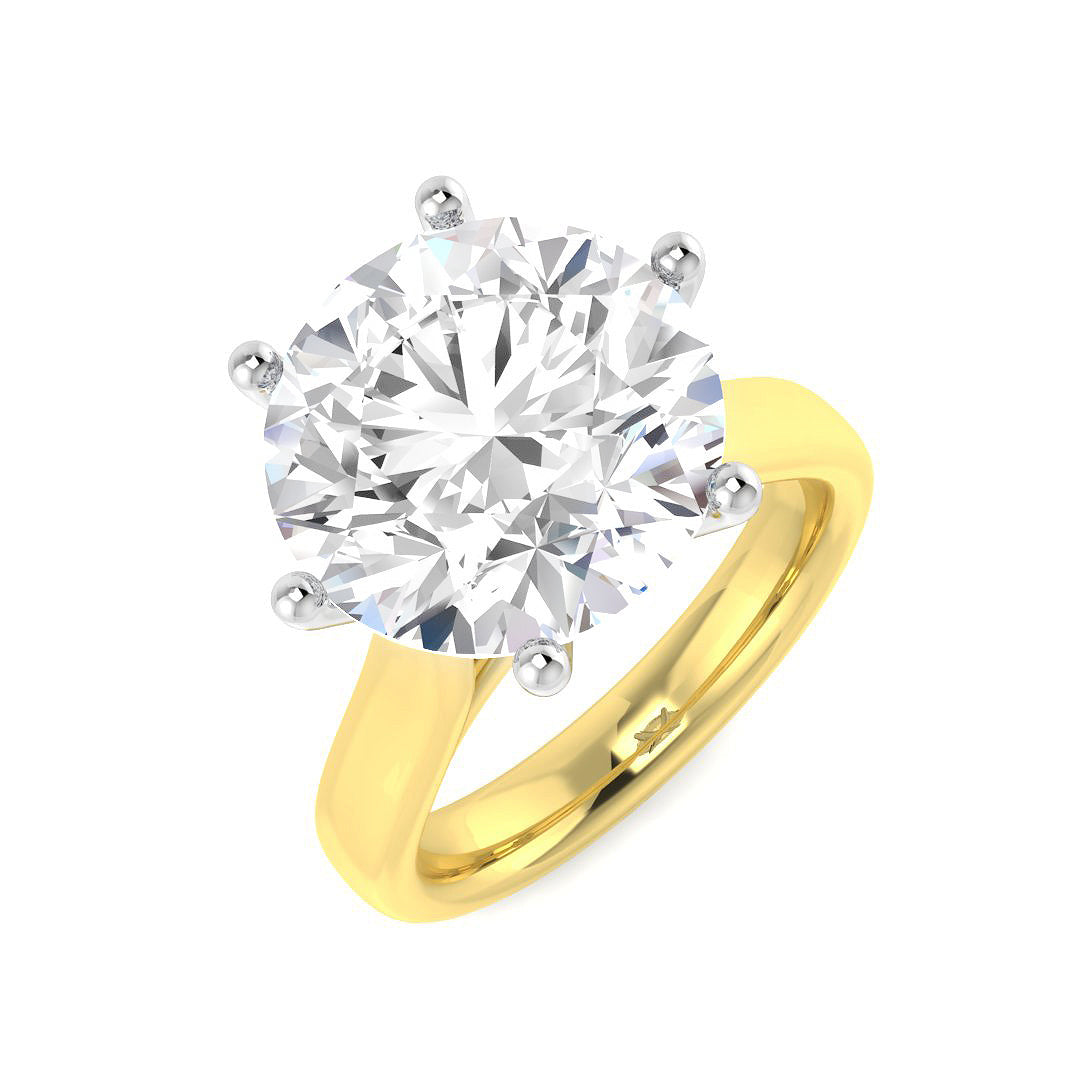 9ct Yellow Gold 5.04ct E VS2 Laboratory Grown CVD Ring