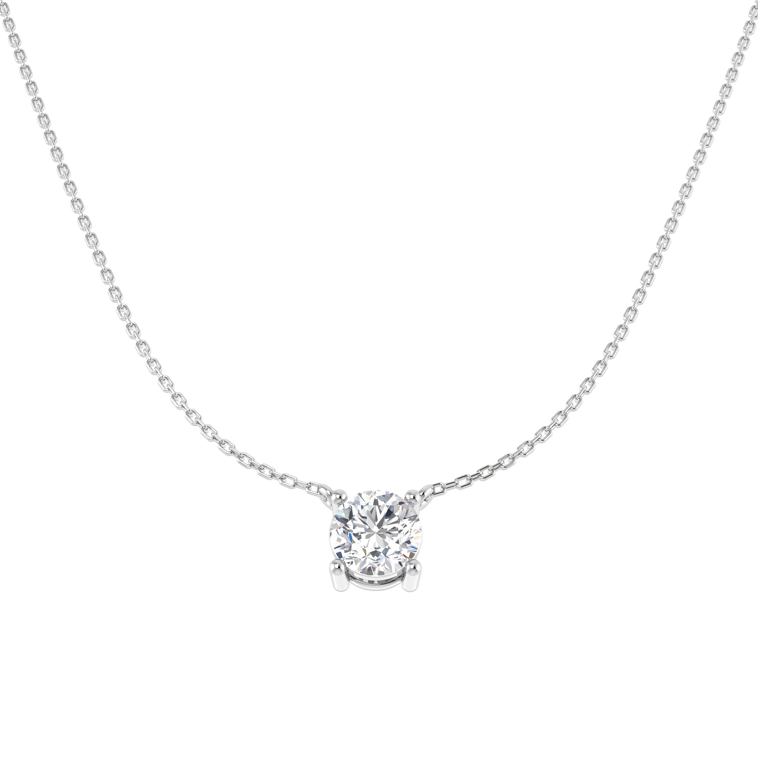 9ct White Gold 2.04ct D VS2 Laboratory Grown CVD Necklace